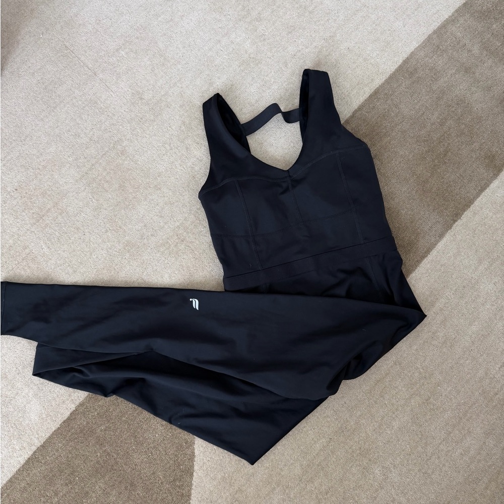 Fabletics Black Open-Back Jumpsuit - Picture 3 of 4